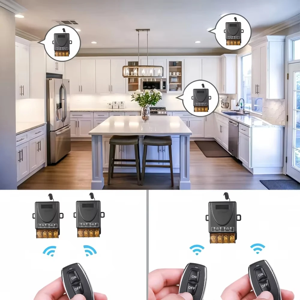 AC220V 433Mhz 원격 제어 고출력 온오프 원격 스위치 제어 송신기(워터 펌프 모터 LED/전기 기기용)