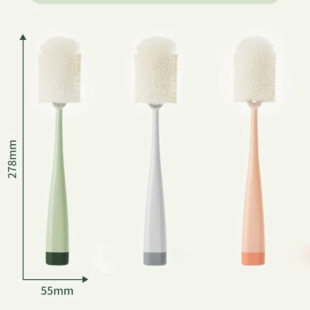 Brush With Handle Sponge Cleaning Milk Bottle Brush Long Handle Water Cup Brush Baby Bottle Brush Kitchen Tools