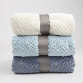 Baby Blanket Soft Fleece Infant Thick Quilt Bedding Swaddle Wrap Blanket Warm Newborn Stroller Sleep Cover Nursery Thermal Gift 1