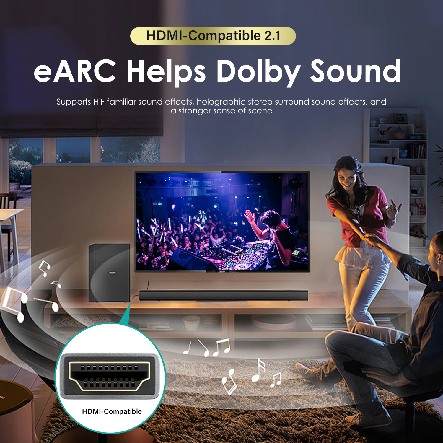 Ultra High-Speed 8K HDMI 2.1 Cable with Dynamic HDR and 48Gbps Bandwidth