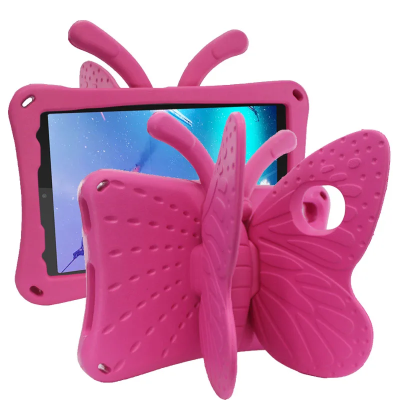 

Kids EVA Butterfly Stand Case for 2023 TCL Tab 8 LE 9137W TCL Tab 8 WiFi 9132X Shockproof Kid Proof Cover for TCL 8 Inch Tablet