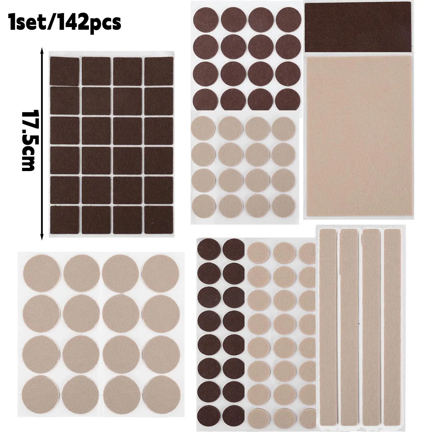 Self-Adhesive Non-Slip Furniture Felt Pads