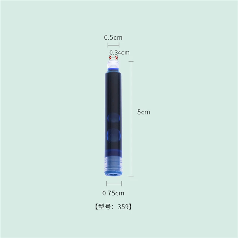 Hero 3.4mm Fountain Pen Ink Capsule Black Blue DarkBlue Large bore 6PCS/Set fountain pen fountain pen ink cartridges fountain pen ink pen ink refill