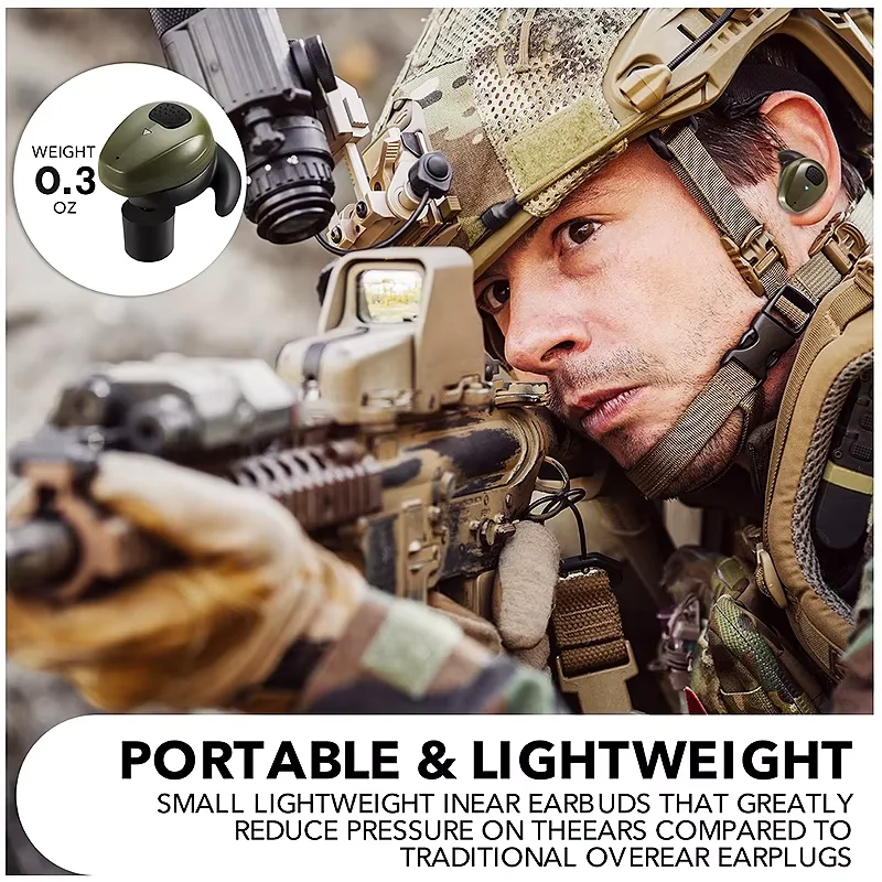 EB10 Bluetooth shooting earbuds. Hunting airgun earbuds, tactical headphones electronic hearing protection NRR27DB