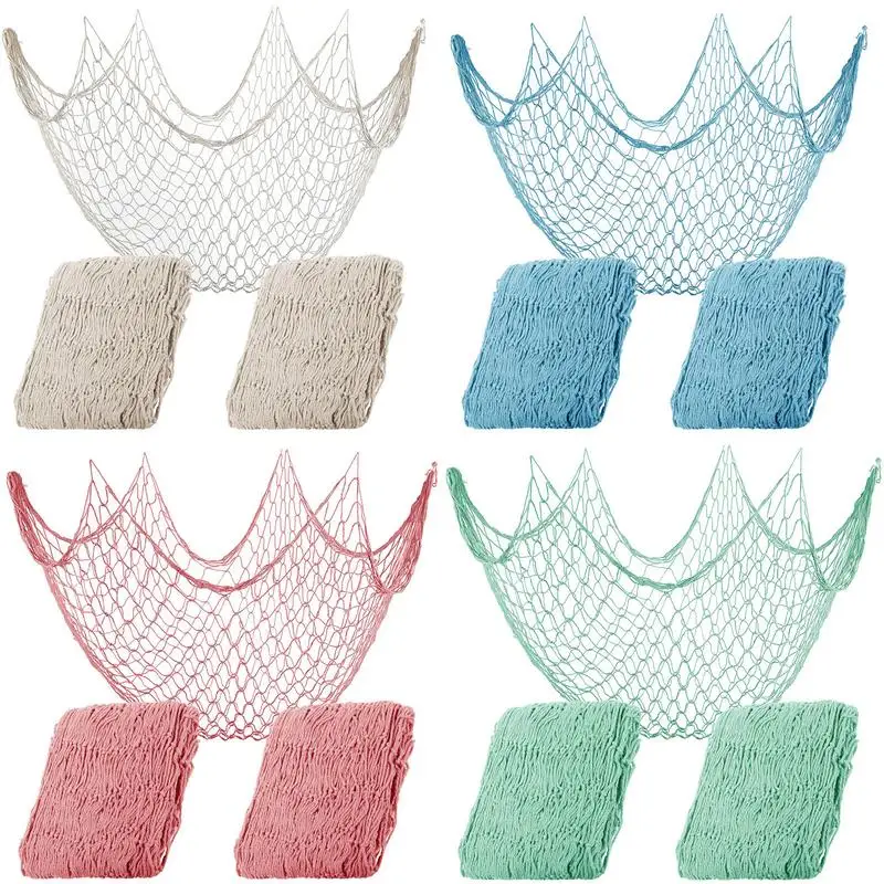 

Декоративная рыболовная сеть, аксессуары для подводной рыбалки, настенное украшение, подводная Гавайская сетка с тематикой океана