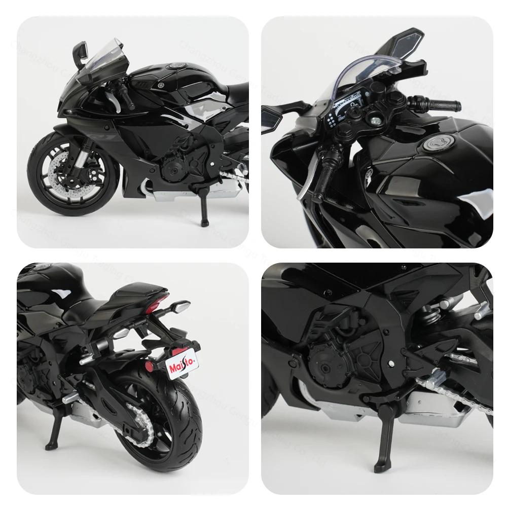 Maisto 1:12 Yamaha 2021 YZF-R1 Black Die Cast Vehicles Collectible Hobbies Motorcycle Model Toys 5