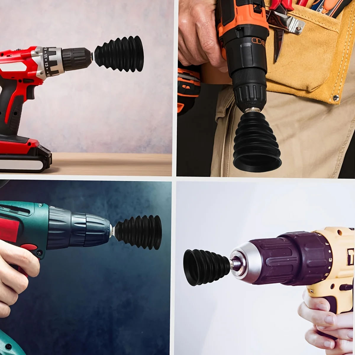 Silicone Dust Collection Cover for Electric Drills – Household Dust Removal Accessory