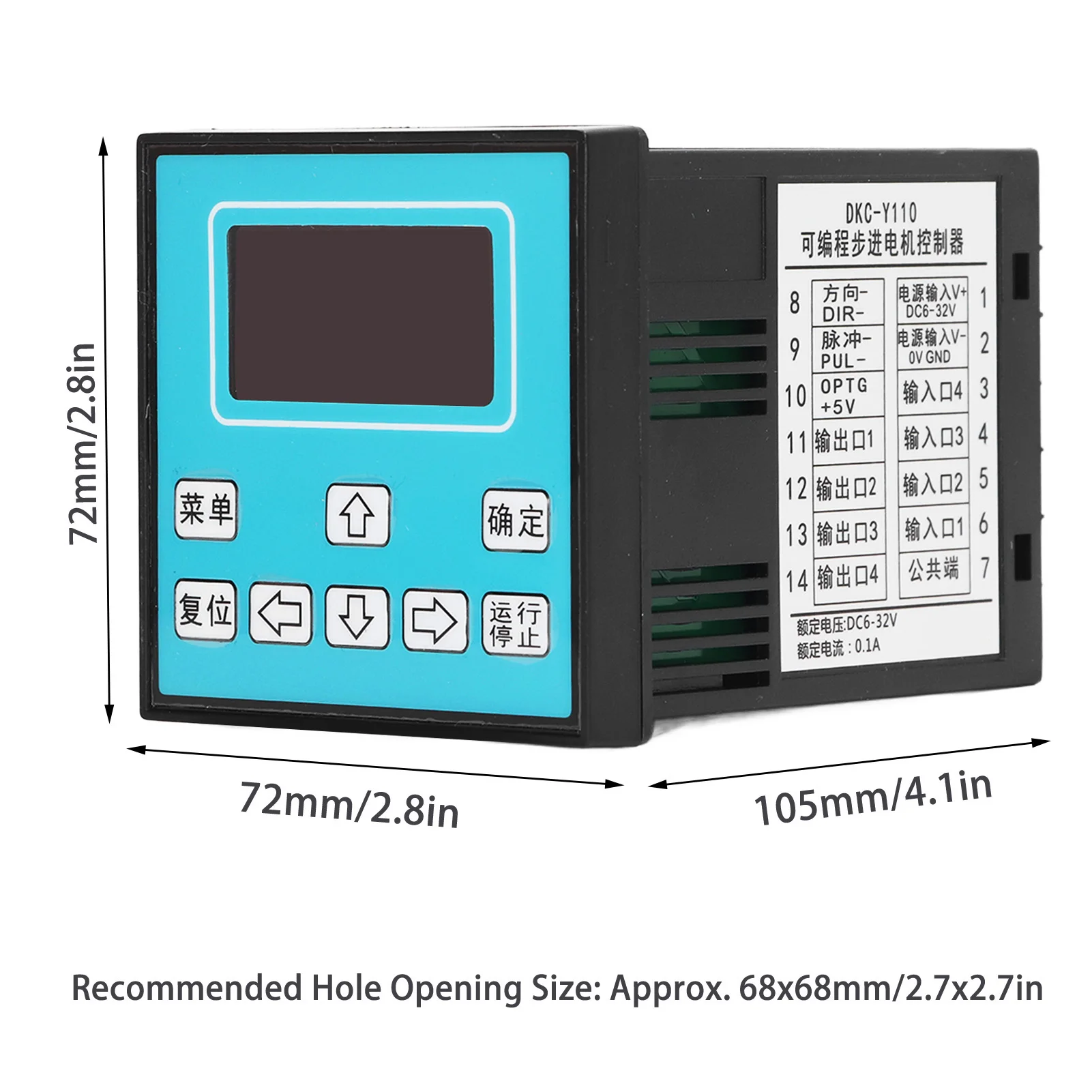 Servo Motor Stepper Controller Programmable Motor Stepper Controller ABS Shell DC6-32V Side Interface for Conveying Equipment