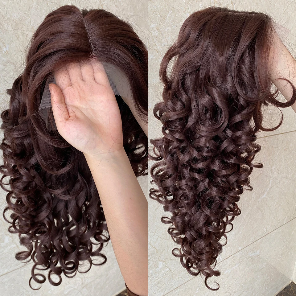 24Inch Latisha Synthetic Lace Front Wigs For Women Curly Afro Lace Wigs Black Blonde Orange 13X4.5X1 Cosplay Hair Daily Use 2