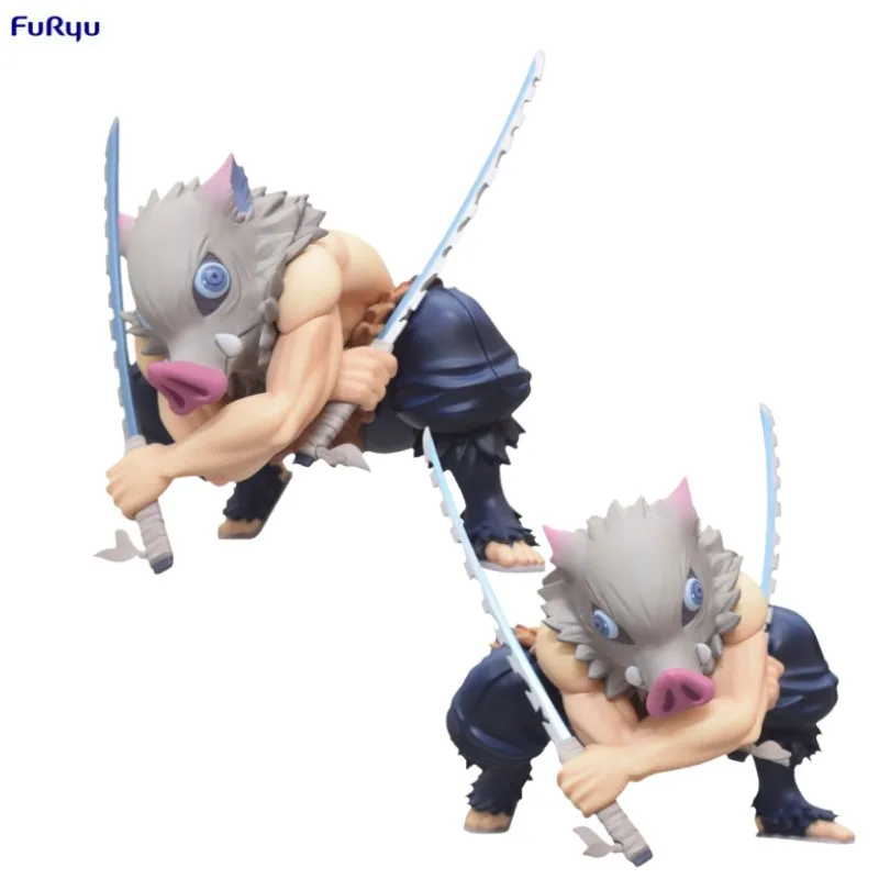 

FuRyu Original Demon Slayer Anime Figure 11cm Noodle Stopper Hashibira Inosuke Action Figure Toys For Kids Gift Collectible Mode