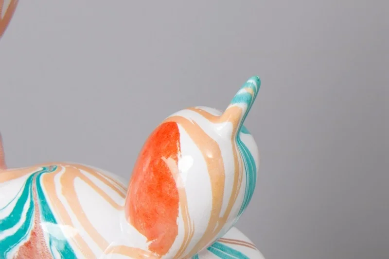 Nordic Painting Graffiti Koons Balloon Dog Statue Modern Resin Colorful Balloon Dog Figure Sculpture Ornaments Office Home Decor