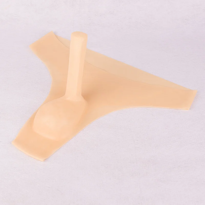 Mens Underwear Sexy Latex Briefs Fetish with Sheath Penis Condom Transparent and Black for Men