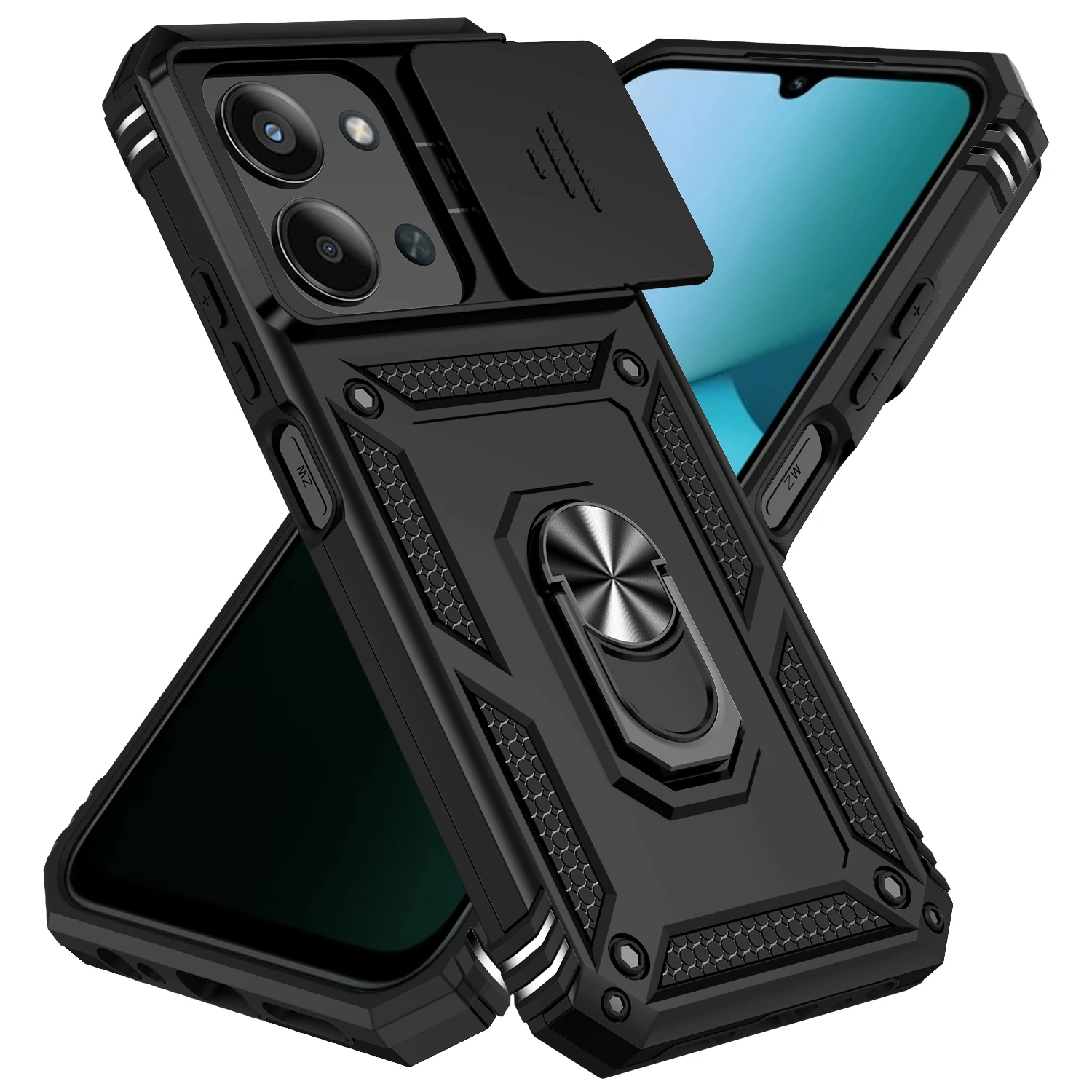 Ring Stand Sliding Cover with Camera Protection - European Edition