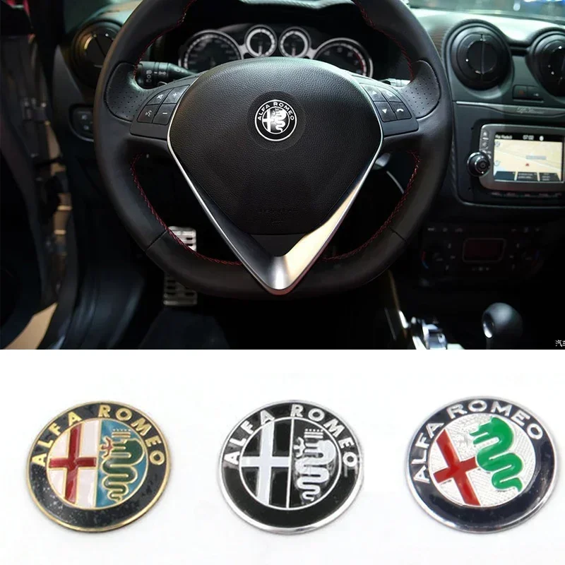 Premium 40mm Car Steering Wheel Logo Badge Sticker