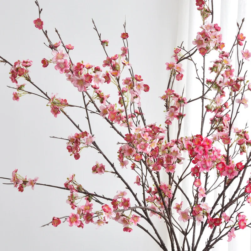 Artificial Cherry Blossom Long Branch for Window Display and Floral Photography Props