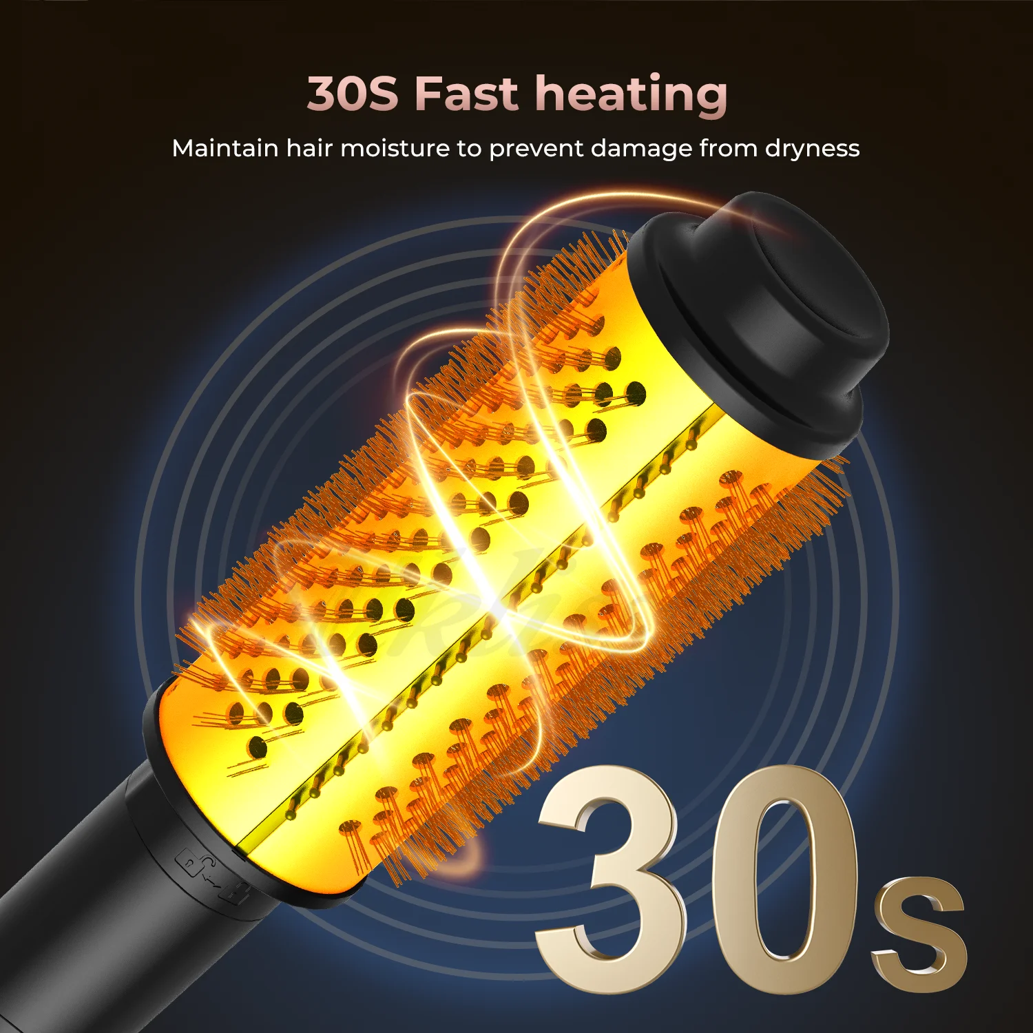 مجموعة فرش حرارية قابلة للتبديل ، عصا تجعيد ، مشط...