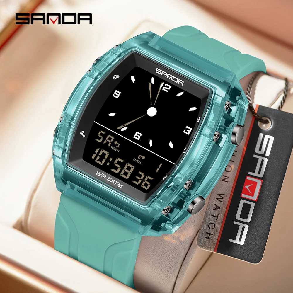SANDA Luxury Waterproof Digital LED Sport Watch