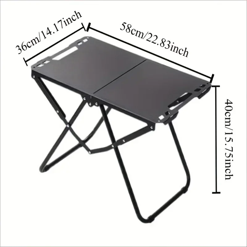 Multi functional outdoor folding table suitable for self driving and hiking camping dining table, quickly open the dining table