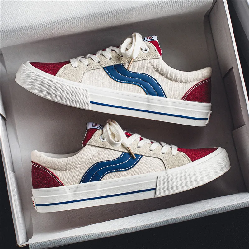 Fashion Men Sneakers Low Top Lace-up Outdoor Men Casual Shoes Flats Breathable Comfortable Canvas Shoes Male Zapatos Hombr 2