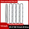 10 Inch 3/8"LP Electric Saw 40 Drive Links Chainsaw Chains Logging Saw Blade Pruning Chain Saw Chain Accessories Wood Cutting 1