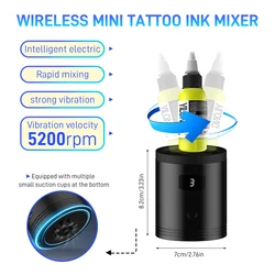 Compact Vortex Mixer for Nail Polish, Tattoo Pigment, and Ink with Non-Slip Base (Wireless mini)