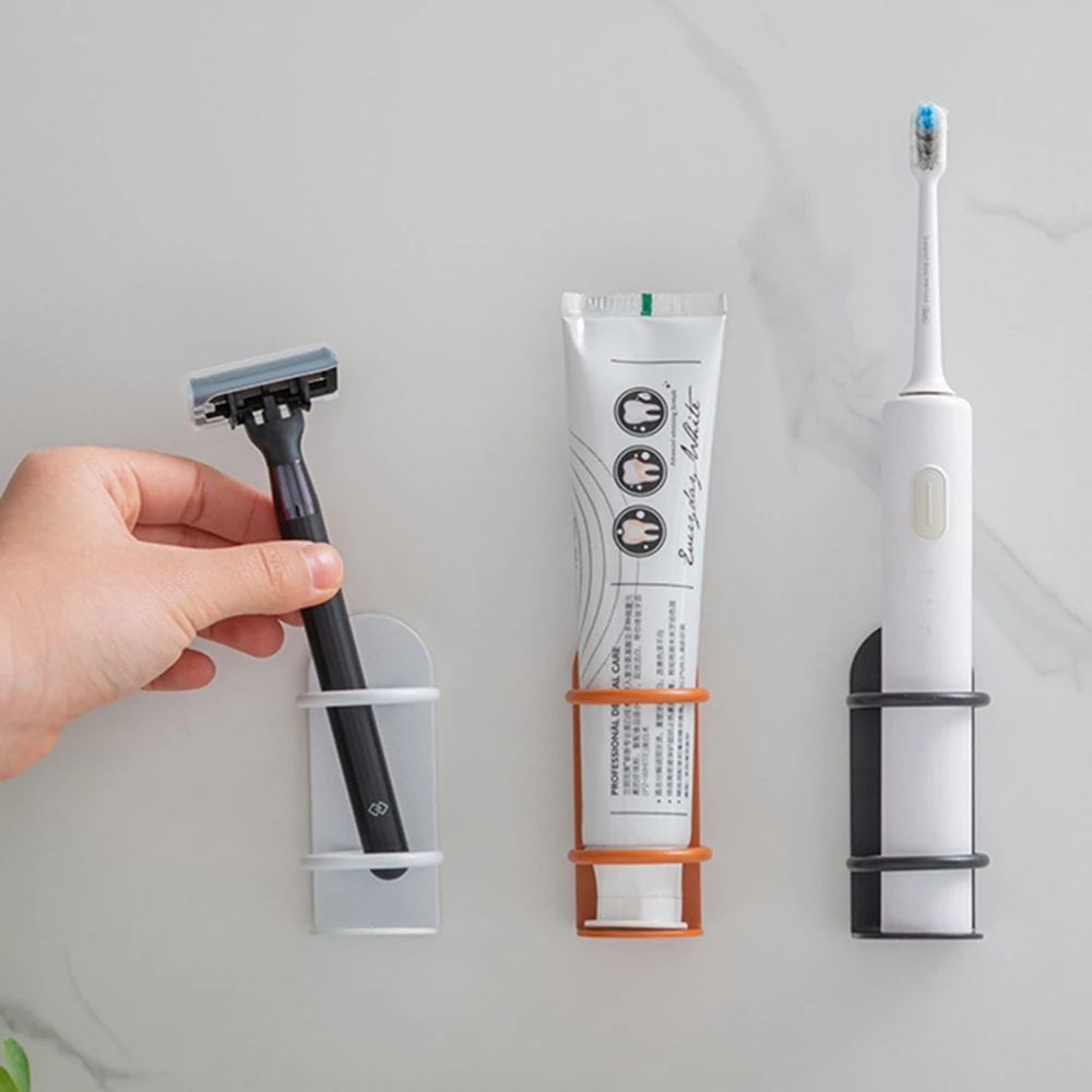 

Punch-free Organizer Iron Shelf Storage Rack Electric Toothbrush Holder Bathroom Accessories Toothbrush Stand