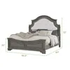 5-Piece Rustic Gray Wood Queen Bedroom Set - Traditional Style 4