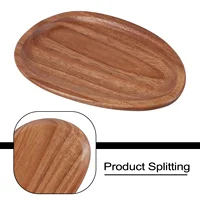 Whole Wood Lovesickness Wood Irregular Oval Solid Wood Pan Plate Fruit Dishes Saucer Tea Tray Dessert Dinner Plate Tableware Set 1