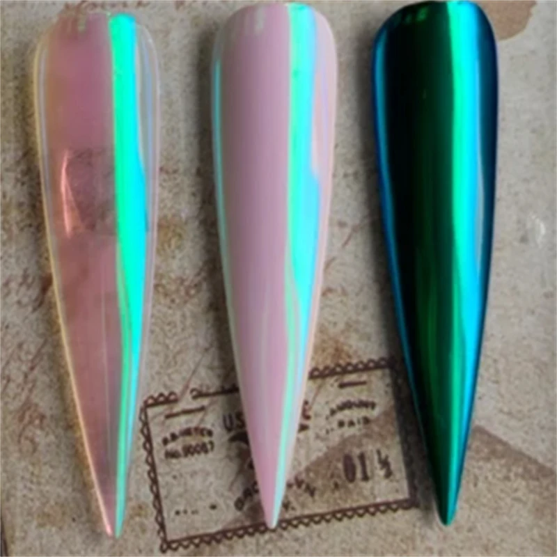 BOKO Net 0.3g Aurora Neon Unicorn Chrome Pigment 3D Chameleon Mermaid Mirror Effect Glitter Powder INS Shining Rainbow