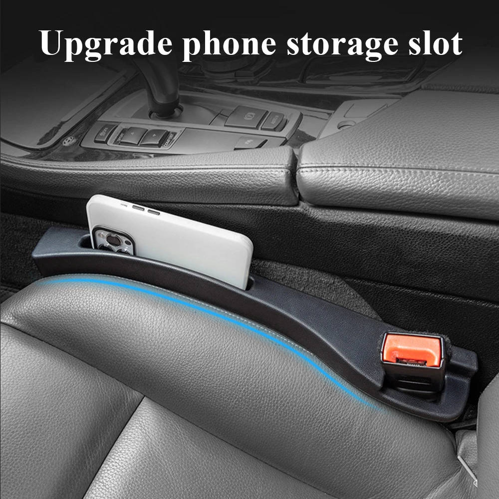 Universal Car Seat Gap Filler With Phone Slot PU Leak-proof