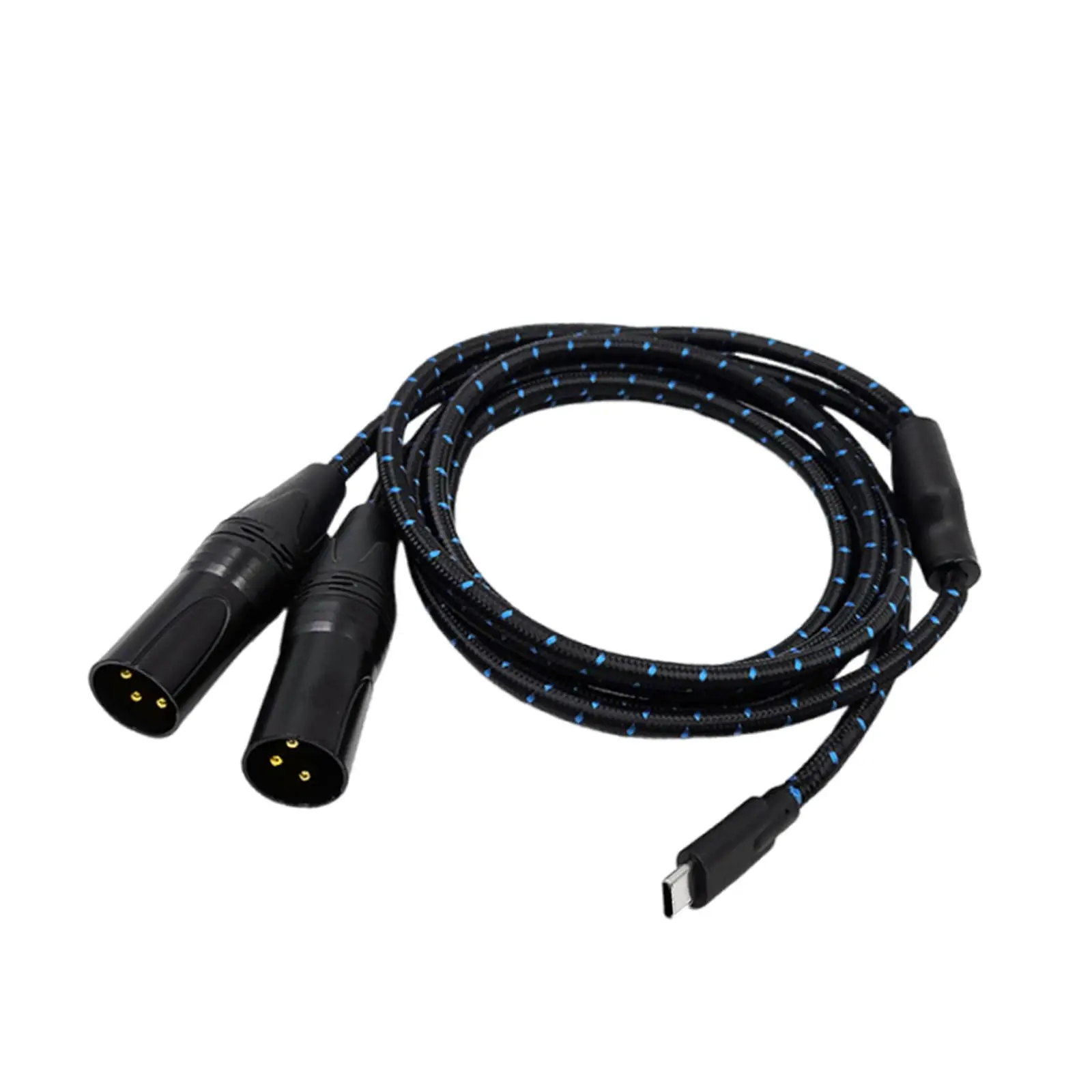 Type C to 2 XLR Male Cable 2M/ 6.6ft for Connecting Mobile Phone Laptops