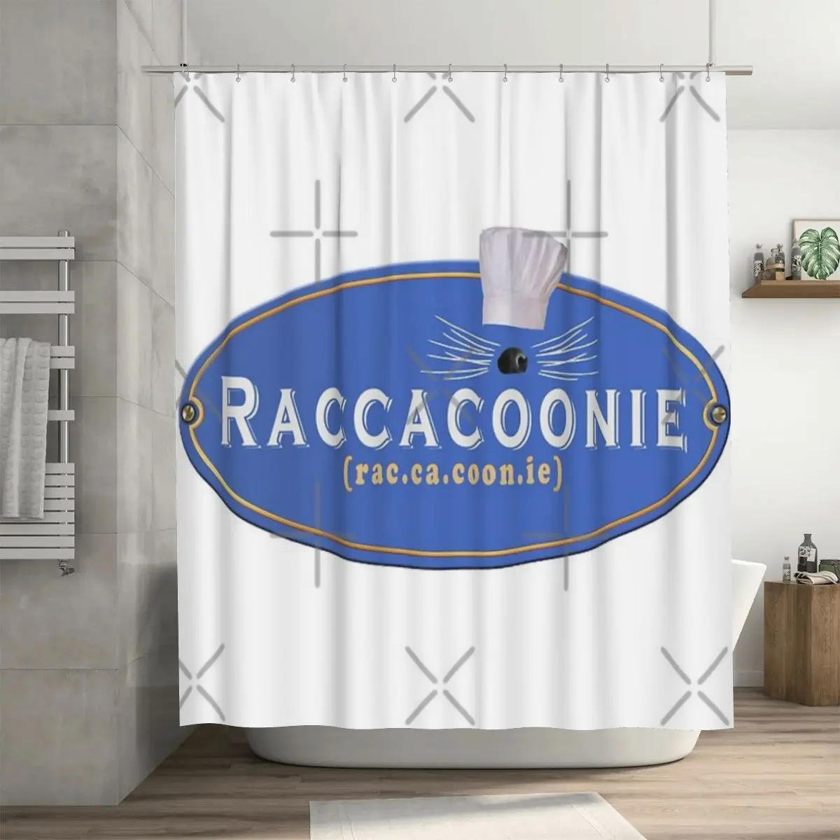 

Занавеска для душа с крючками, 72x72 дюйма