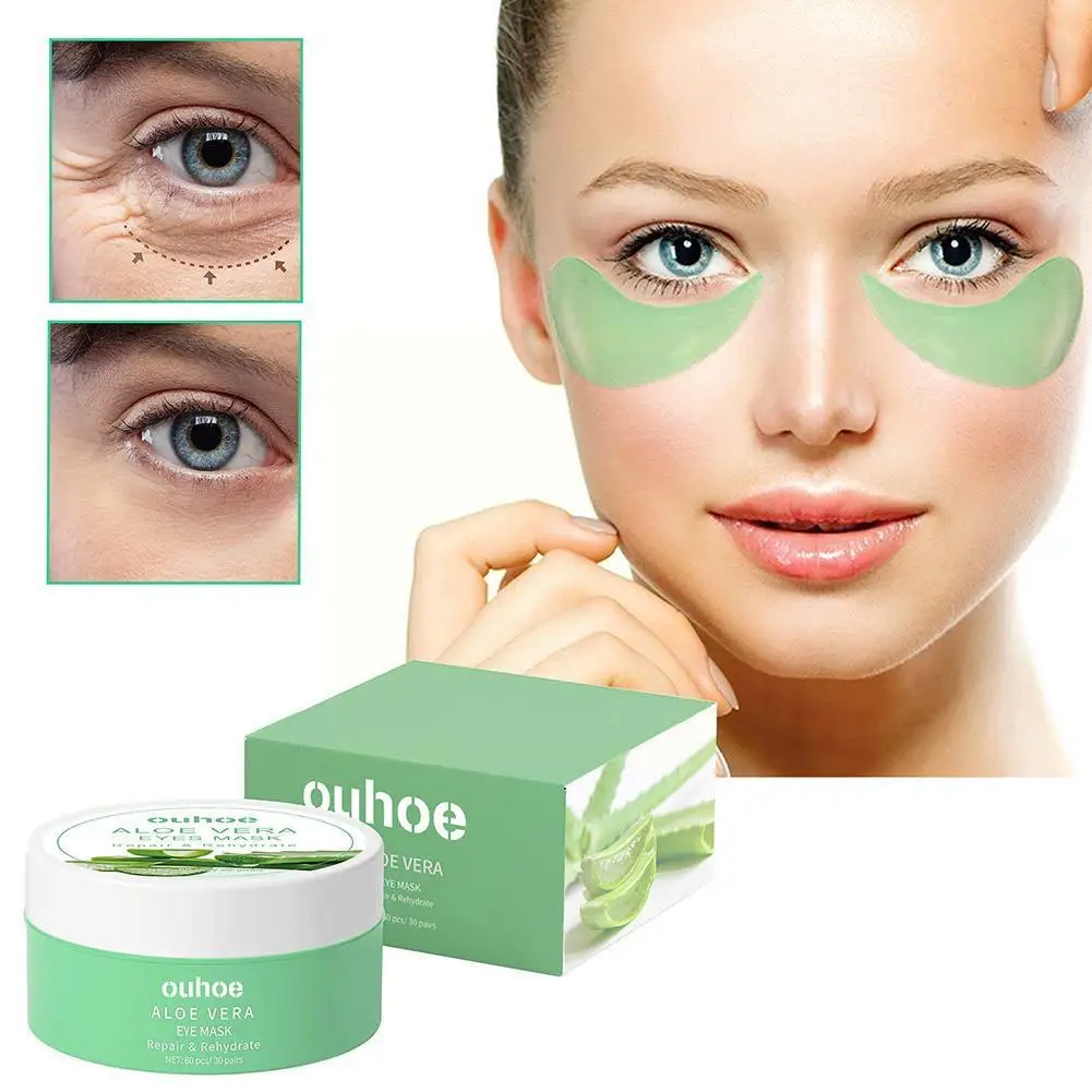 Aloe Vera Eye Masks Fade Fine Lines Remove Wrinkles Circles Patch Eye