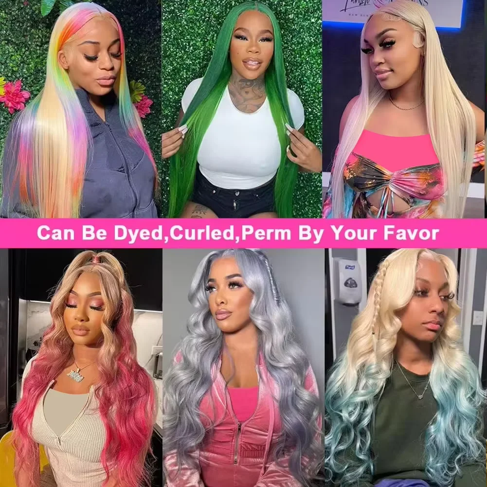 30 40 Inch 250 300% Density Blonde 613 Lace Front Wigs 13x6 HD Lace Wig Transparent Frontal 13X4 Bone Straight Human Hair Wigs 3