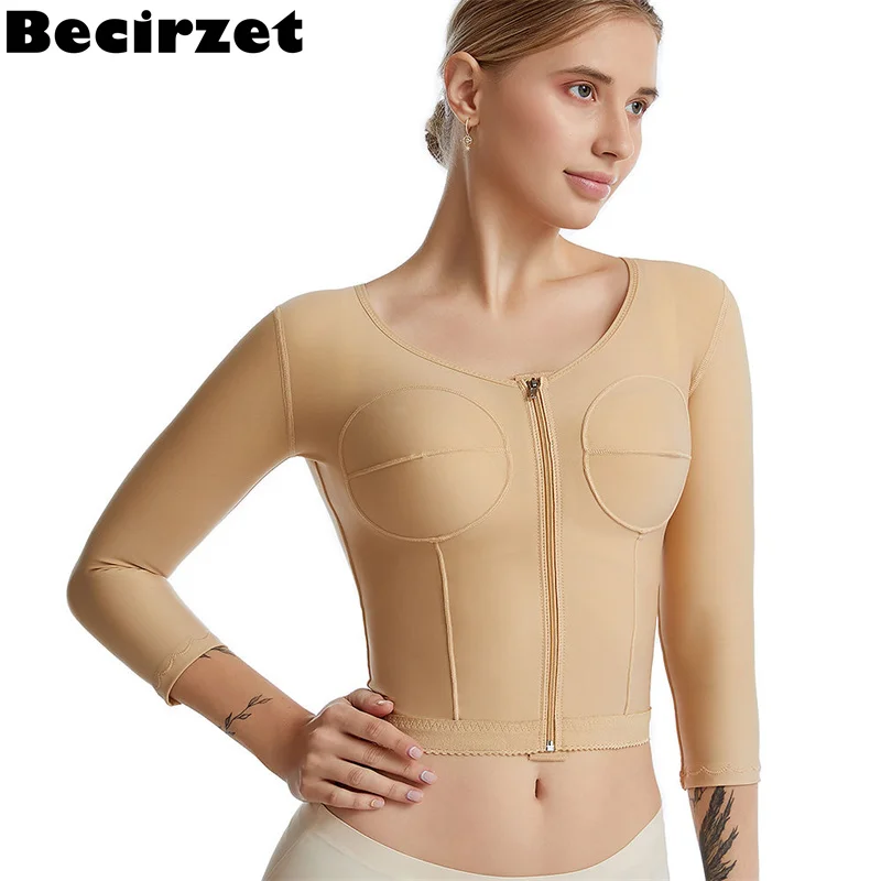 

Одежда для постхирургии Wemen, компрессионное эластичное нижнее белье, блузка из спандекса для коррекции фигуры