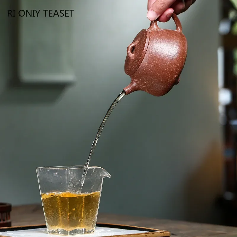 石製　茶器 230ml 本物の中国宜興紫砂茶器セット、有名な芸術家による手作りの高石