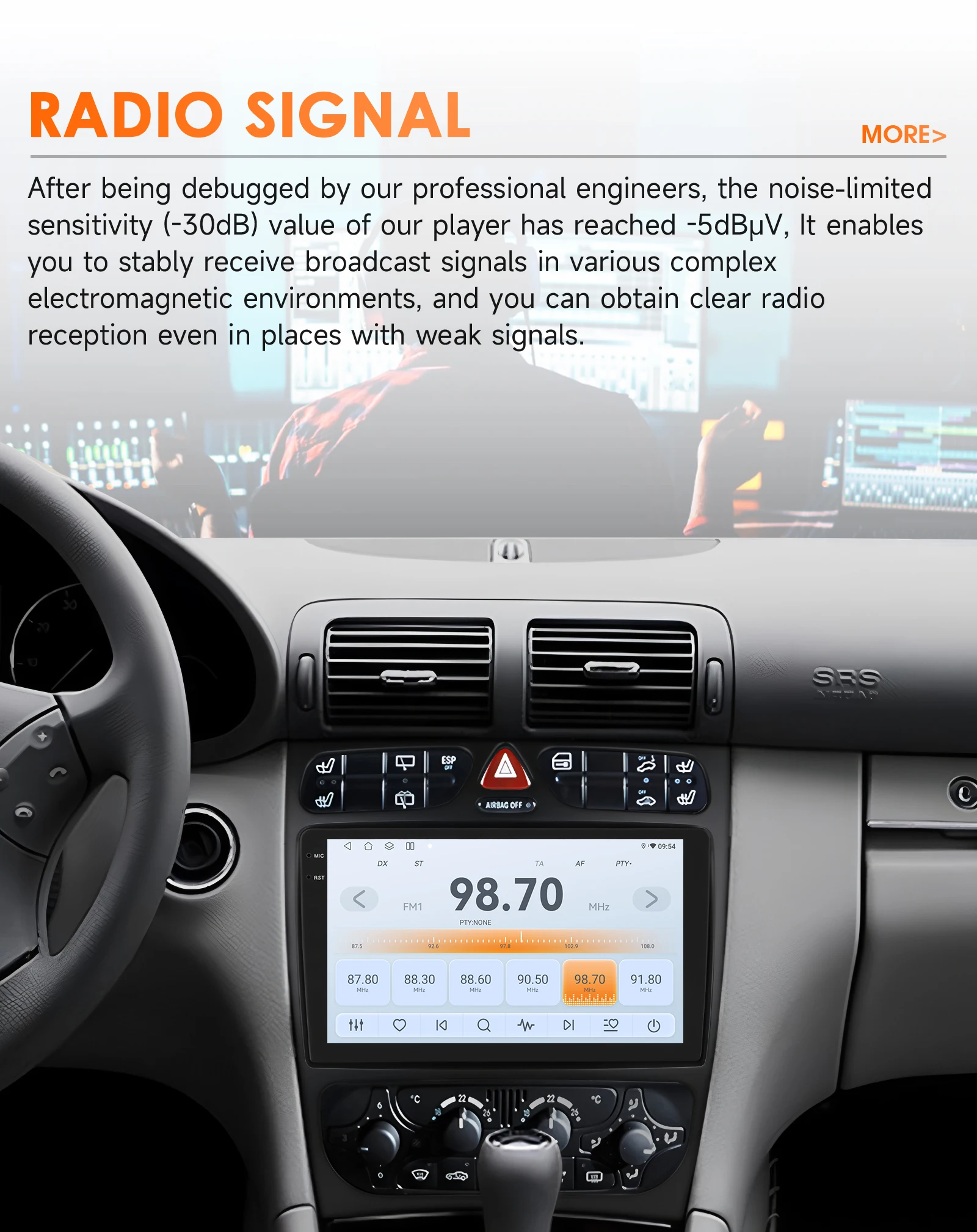 Auto-Multimedia-Player für Mercedes-Benz A W168 C W203 Viano G W463 Vito Vaneo CLK C209 W209 4G DSP GPS Stereo von Snapdragon 6115 – Detail 19
