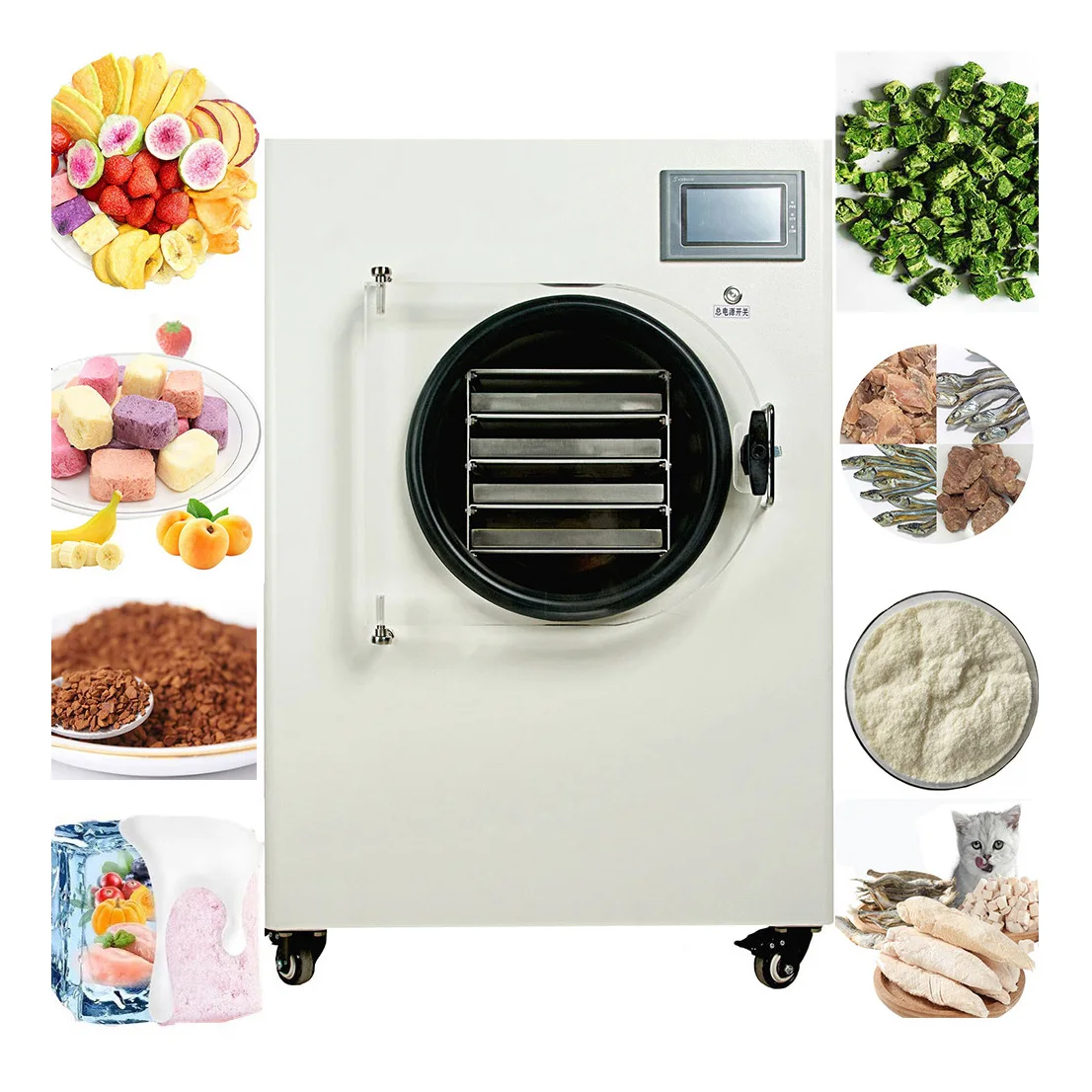 Low Temp Vacuum Drying Food Freeze Dryer Machine High Efficiency