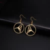 Pole Dance Action Dangle Earrings for Women Stainless Steel Gold Color Yoga Girl Hoop Earring Fashion Gymnastics Jewelry Gifts 3