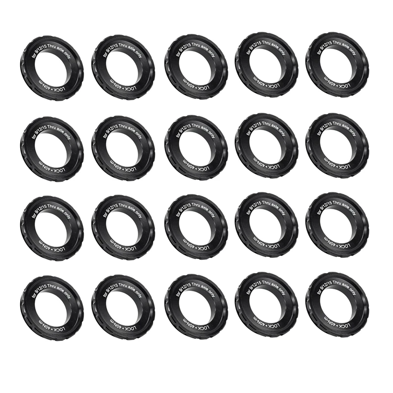 

20X Bicycle Center Lock Disc Brake Hub Rotor Lockring For 9Mm 12Mm15mm Axle Center Lock Cover Ring