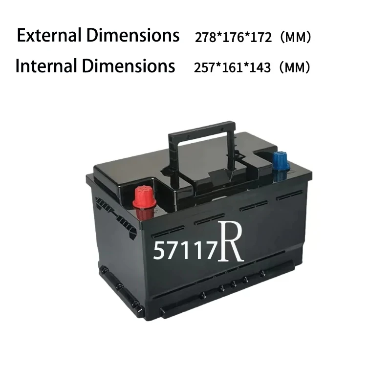 12V Car Starter Battery Storage Boxes Car Ignition lithium Battery Waterproof Plastic Case High Current Copper Binding Posts