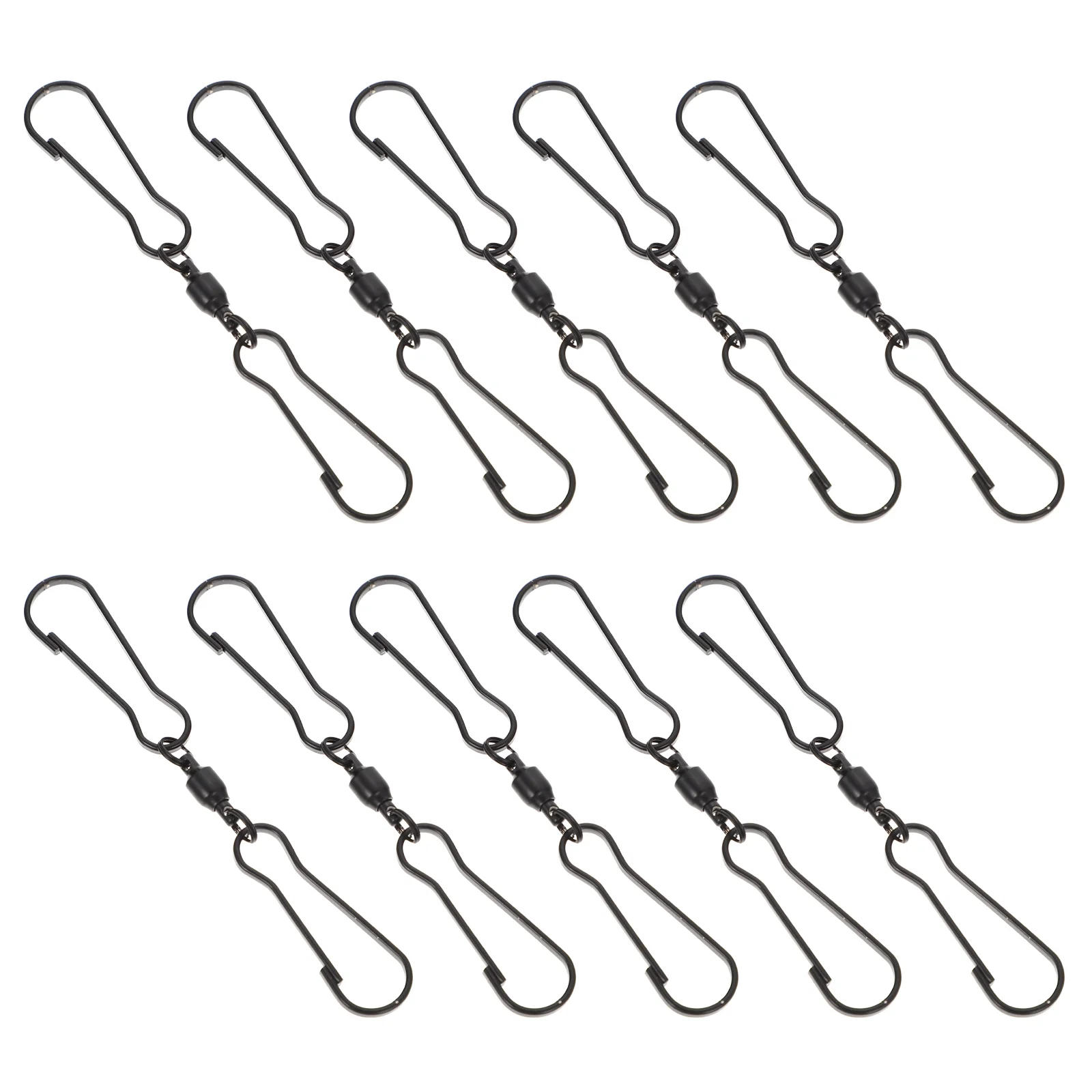 

10 Pcs Decorate Decorative Hook Spinners Hooks Stainless Steel Dual Clip Swivel