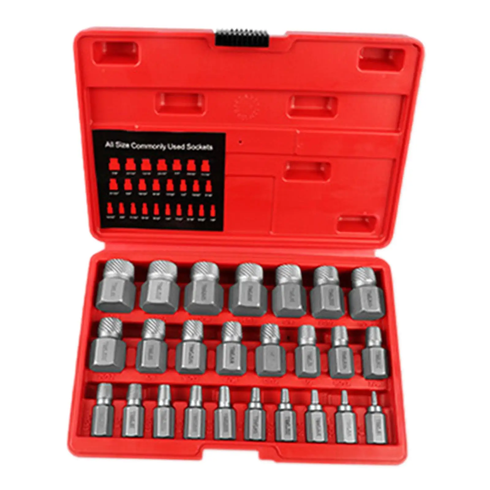 

25Pcs Damaged Screw Extractor Multi Bolt Nut Extractor Set for Automobile Repair Power Tool Hand Tool Car Maintenance Drill Bit
