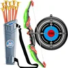 TEMI Kids Bow And Arrow Set LED Light Up. 10 Suction Cup Arrows, Target & Quiver. Lndoor And Outdoor Toys For Boys And Girls 1