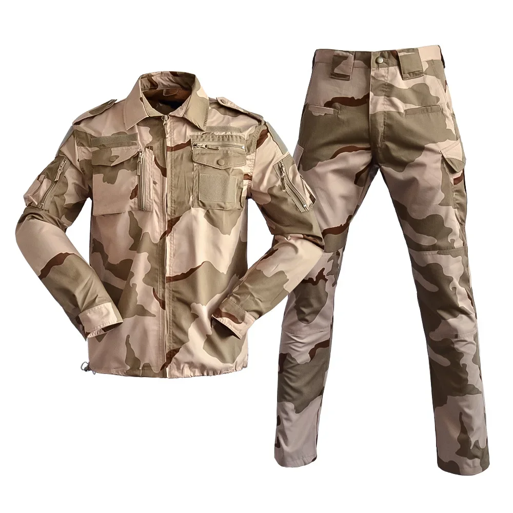 Tactical BDU Shirt Pants Set Camo Uniform Outdoor Training Hiking Hunting Clothes Airsoft Sniper Clothing Combat Ghillie Suit Tactical Suit Ghillie Suit Tactical Shirt Combat Uniform
