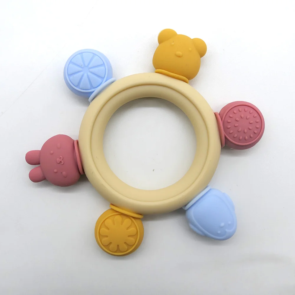 Teether Pacifier Wristband, Anti-Thumb-Sucking Molar Soothing Toy for Teething Discomfort & Mood Relief