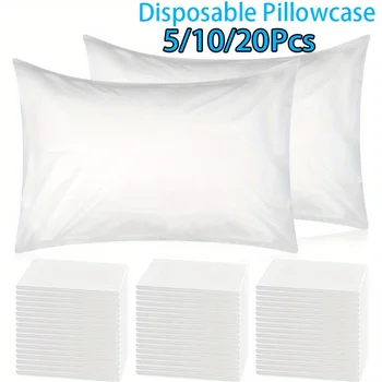 5/10/20pcs Single-Use Pillow Case, Thickened Pillowcase for Travel, Hotel, Beauty Salon 1