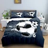 Football Bedding Set 3D Soccer Child Duvet Cover Single Double Sports Boy Home Textile Comforter Nordic Covers For Bed King Full 1