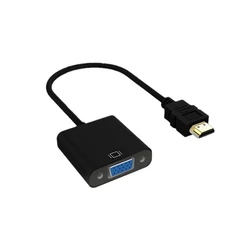 High-Speed HDMI to VGA Adapter - Video Scaler Cable - 0.25m (HD TO VGA Black)