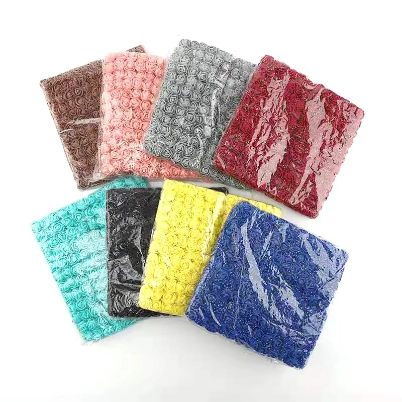 Искусственные мини-розы из пенопласта 144 шт. 2 см разноцветный свадебный цветок